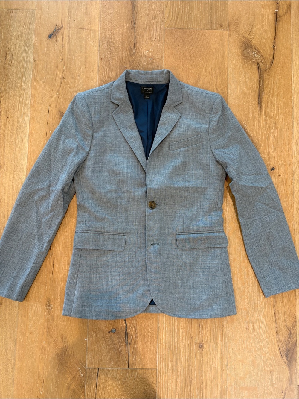 Crewcuts from J Crew Boys Grey Lightweight Wool Suit Jacket